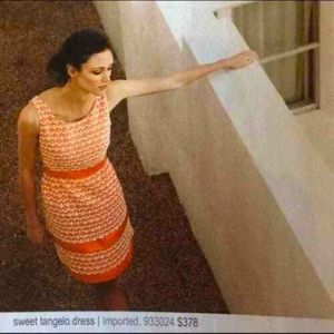 Anthropologie Leifsdottir Sweet Tangelo Scallop Dress